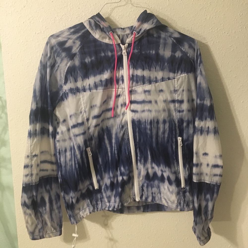 American Eagle Windbreaker Rain Jacket Tie Dye